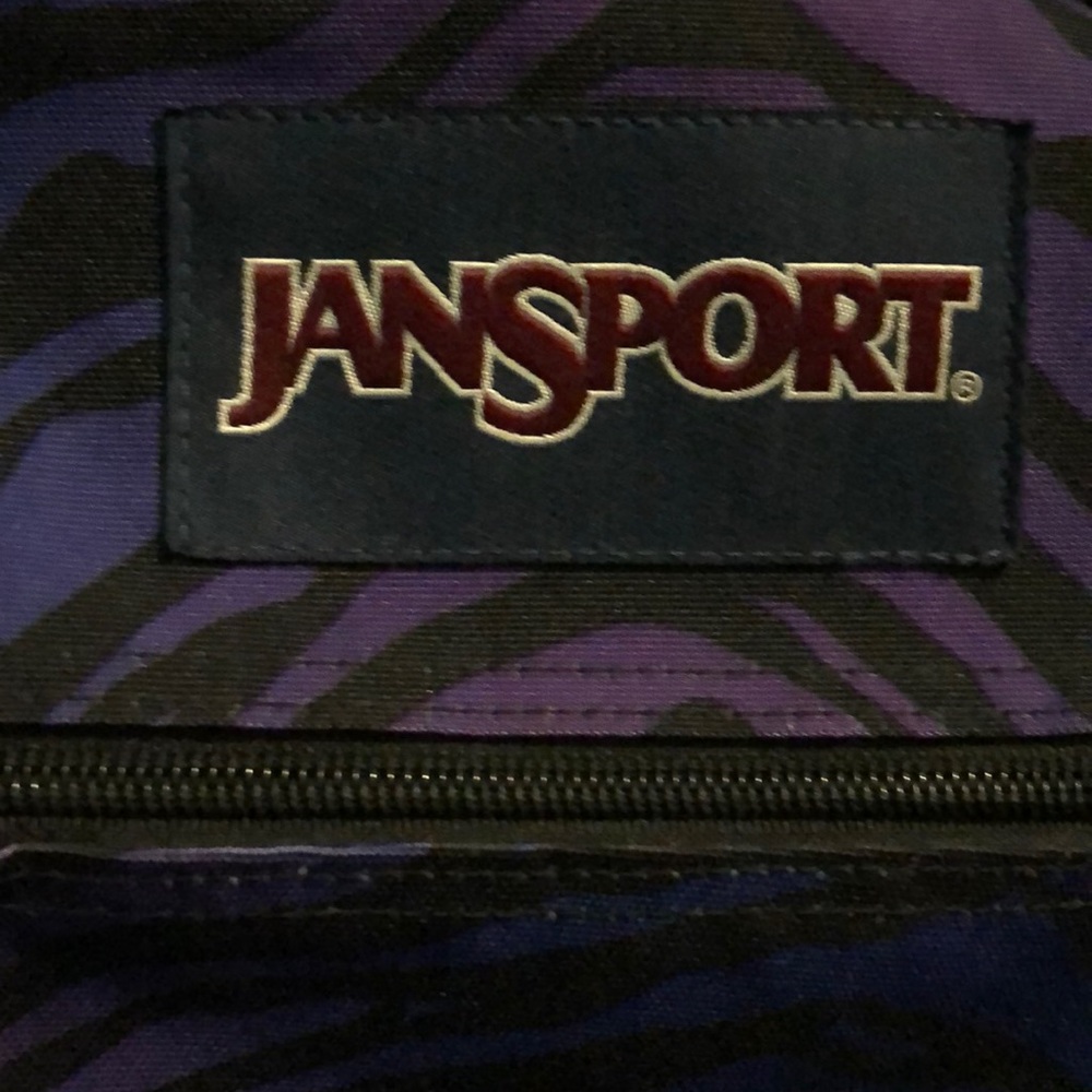 Jansport Purple and Blue Tiger Backpack - Picture 6 of 7